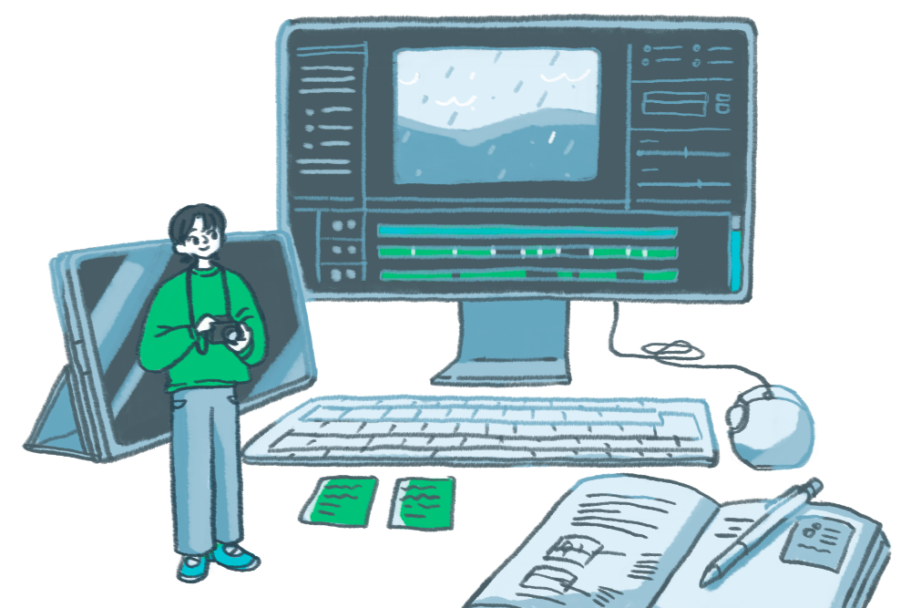 映像制作のイメージイラスト